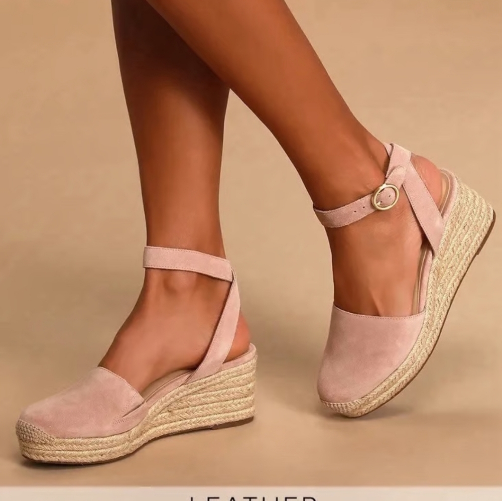 Sole Society Women's Pink Espadrille Sandals Size 7 1/2. EUC!!!